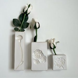 Set of 3 Ceramic Vases